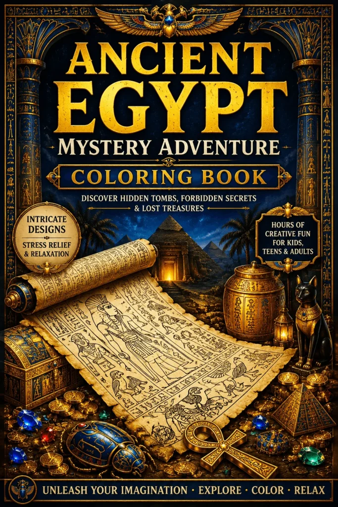 Ancient Egypt Coloring Art Prompt Library