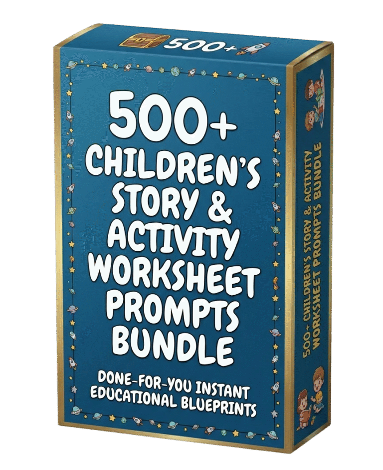 500 Kids Story Activity Worksheets Prompts