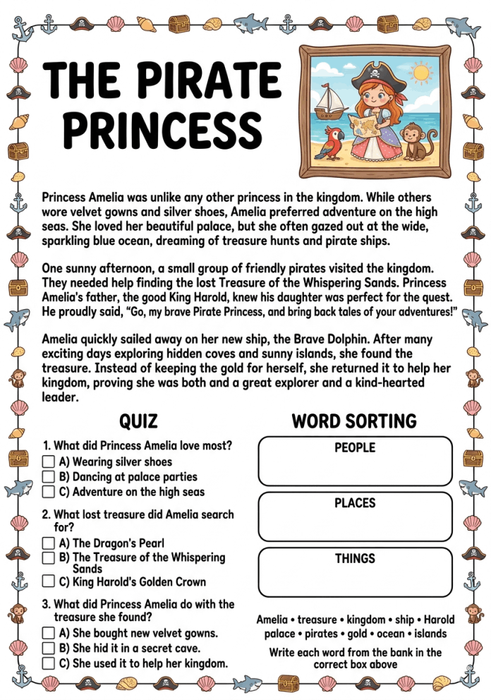 500 Kids Story Activity Worksheets Prompts