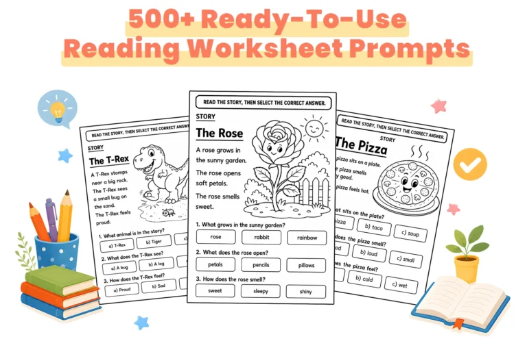 Reading Comprehension Worksheets for Kids (PLR)