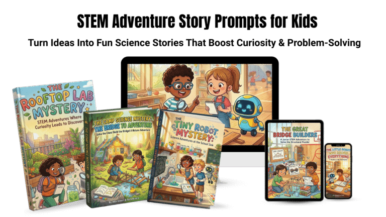 STEM Adventure Story Prompts for Kids (PLR)